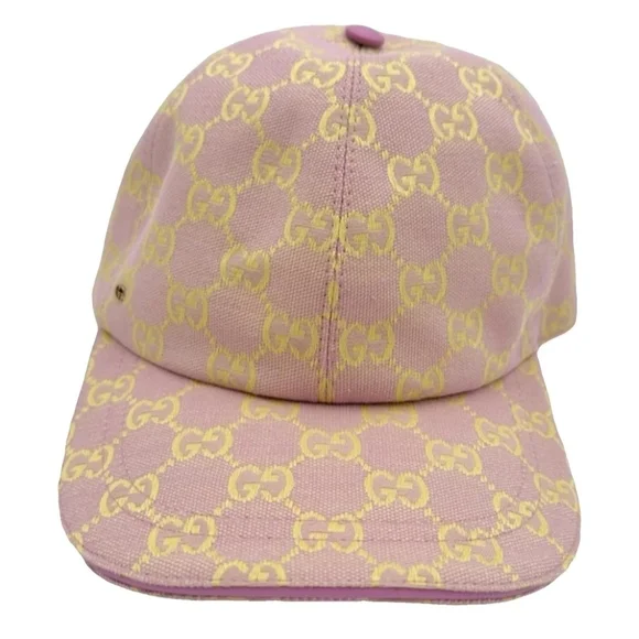 Gucci Pink and Yellow Patterned Cap - Picture 2 of 14
